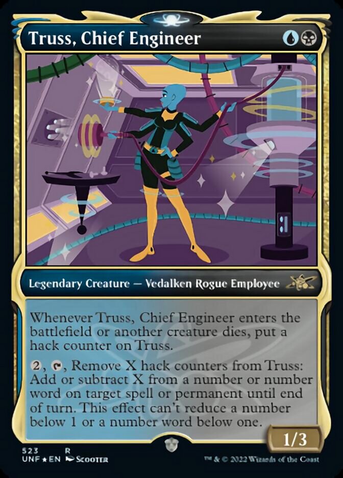 Truss, Chief Engineer (Showcase) (Galaxy Foil) [Unfinity] Magic: The Gathering