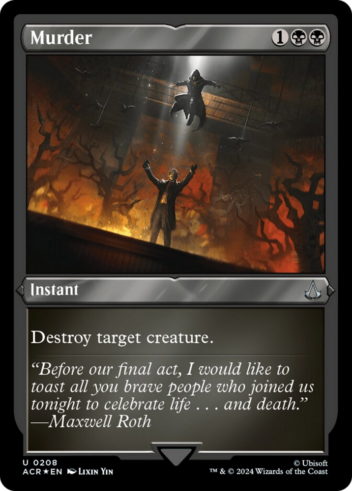 Murder (Foil Etched) [Assassin's Creed] Magic: The Gathering