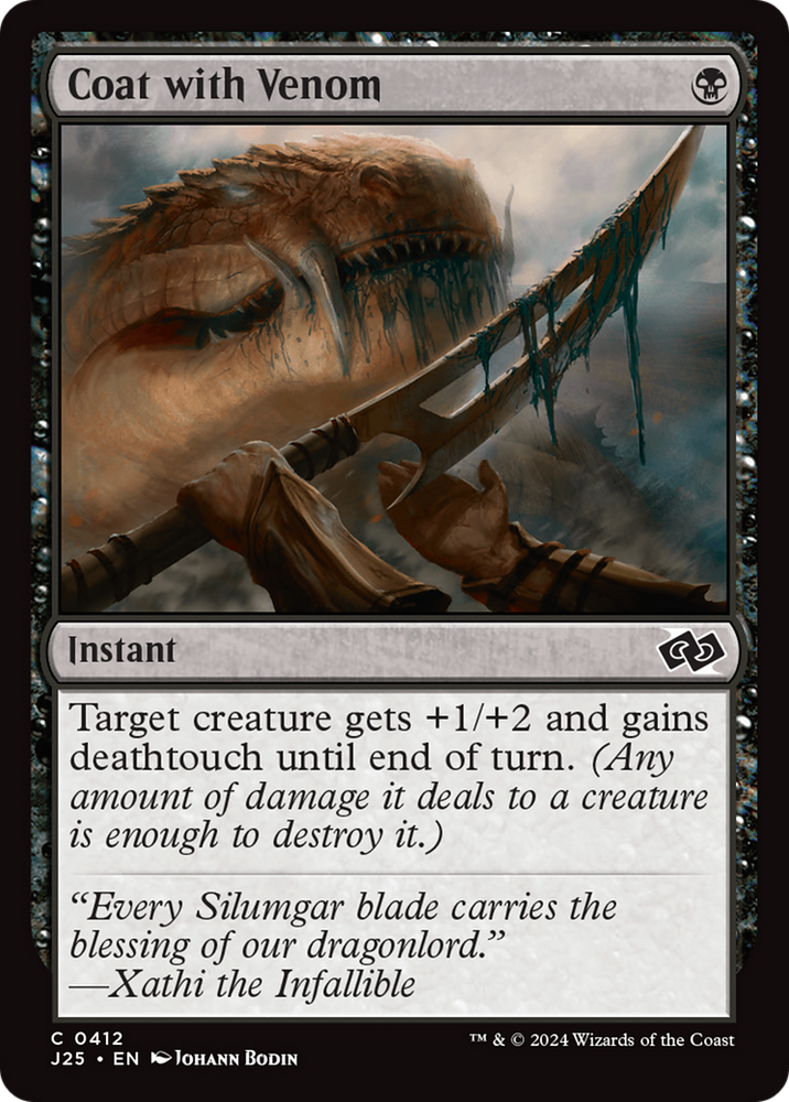 Coat with Venom [Foundations Jumpstart] Magic: The Gathering