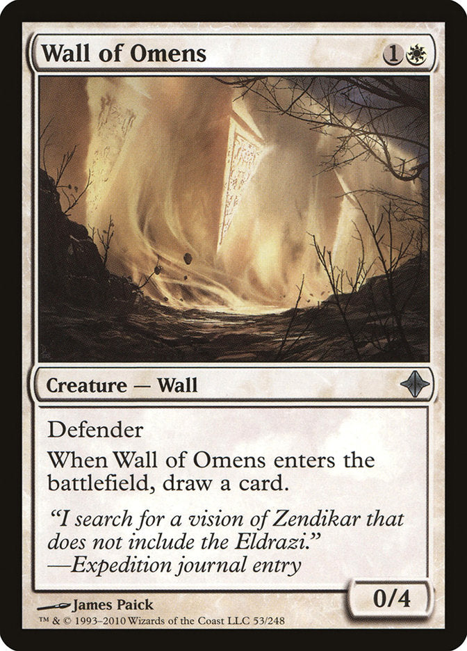 Wall of Omens [Rise of the Eldrazi] Magic: The Gathering