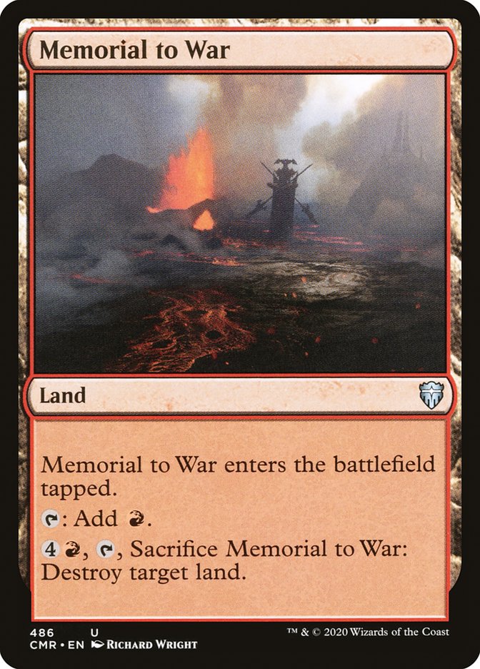 Memorial to War [Commander Legends] Magic: The Gathering
