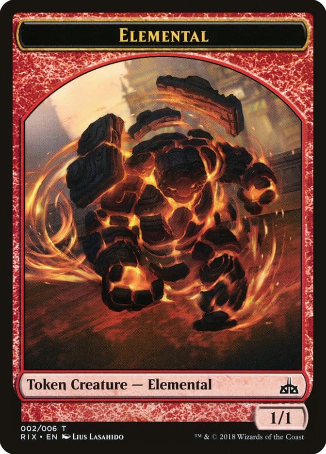 Elemental Token (002/006) [Rivals of Ixalan Tokens] Magic: The Gathering
