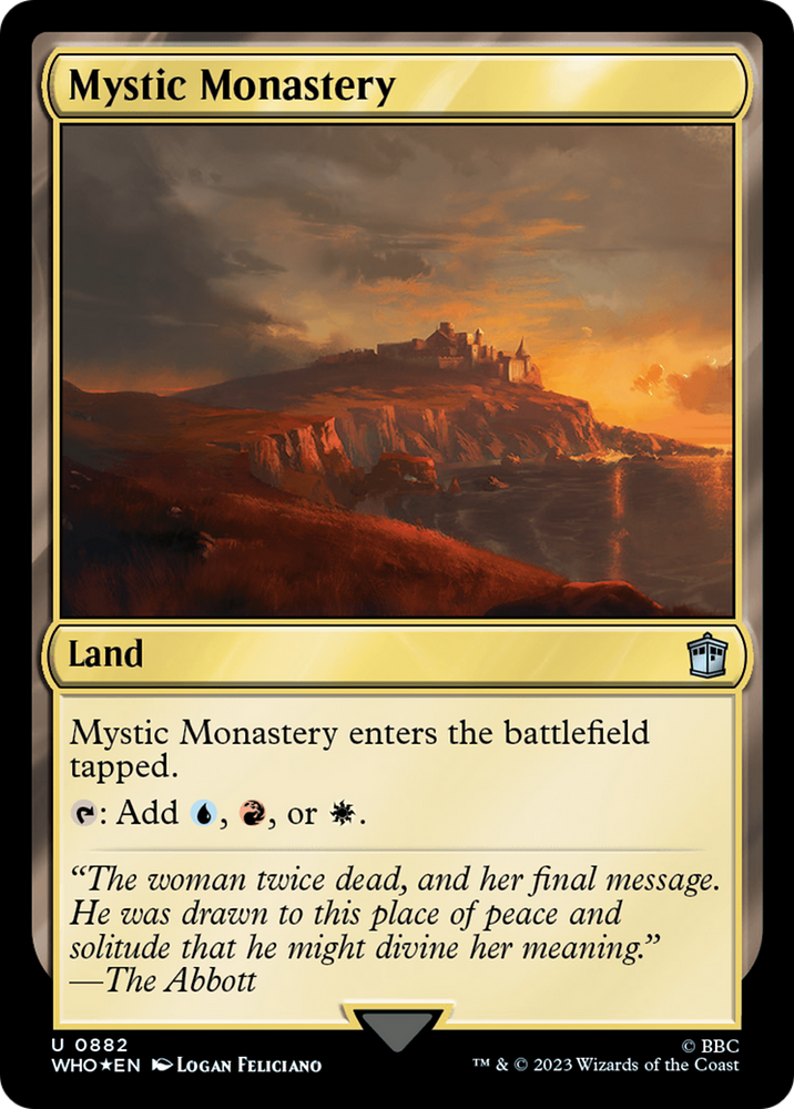 Mystic Monastery (Surge Foil) [Doctor Who] Magic: The Gathering
