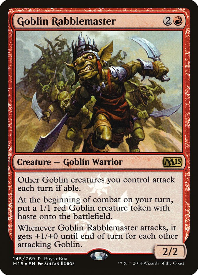 Goblin Rabblemaster (Buy-A-Box) [Magic 2015 Promos] Magic: The Gathering