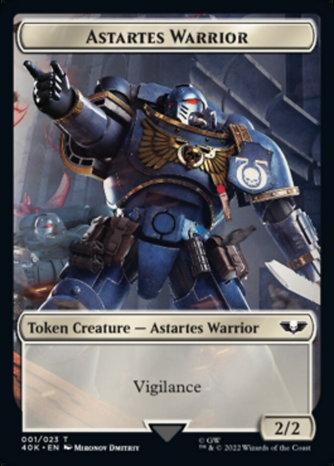 Astartes Warrior // Robot Double-Sided Token (Surge Foil) [Warhammer 40,000 Tokens] Magic: The Gathering