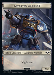 Astartes Warrior // Robot Double-Sided Token (Surge Foil) [Warhammer 40,000 Tokens] Magic: The Gathering