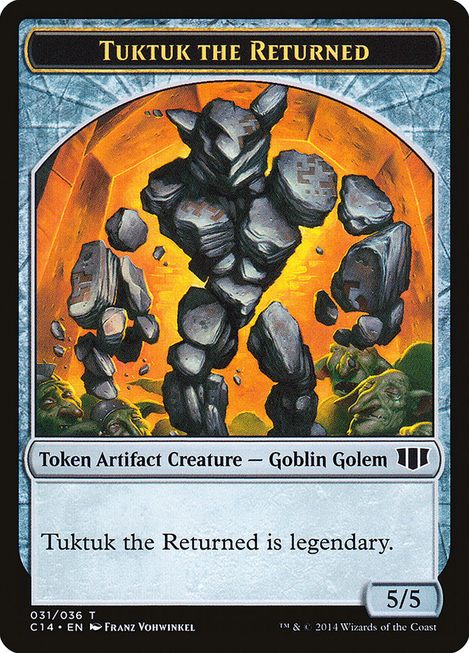 Daretti, Scrap Savant Emblem // Tuktuk the Returned Double-Sided Token [Commander 2014 Tokens] Magic: The Gathering