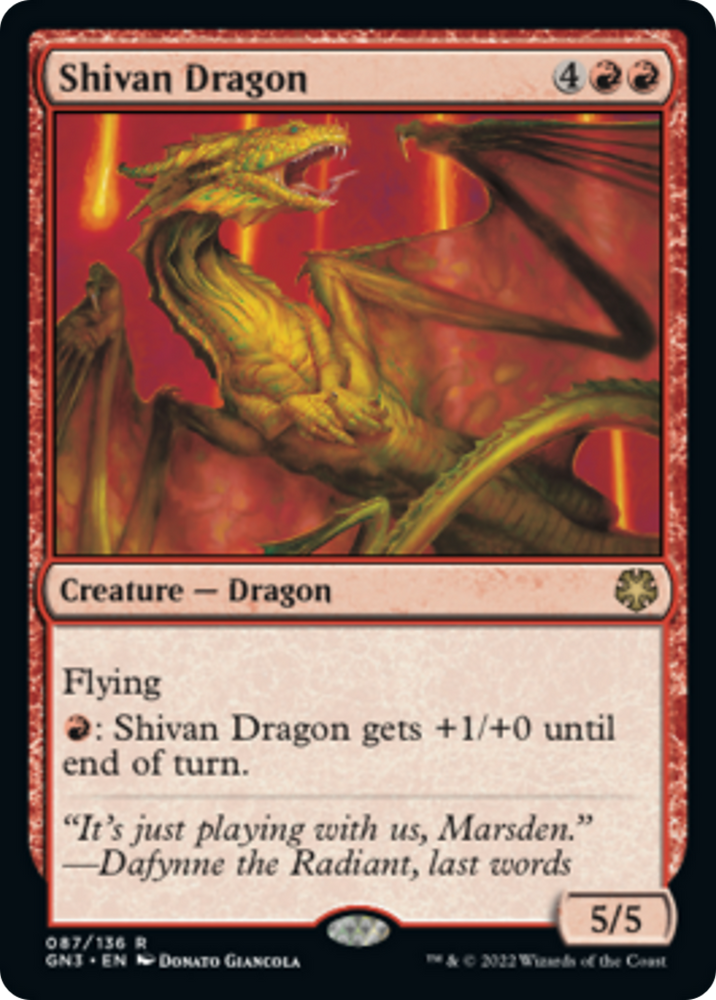 Shivan Dragon [Game Night: Free-for-All] Magic: The Gathering