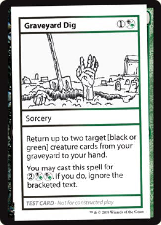 Graveyard Dig (2021 Edition) [Mystery Booster Playtest Cards] Magic: The Gathering