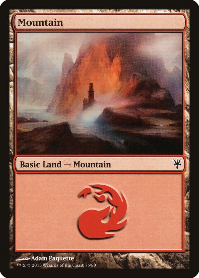 Mountain (76) [Duel Decks: Sorin vs. Tibalt] Magic: The Gathering