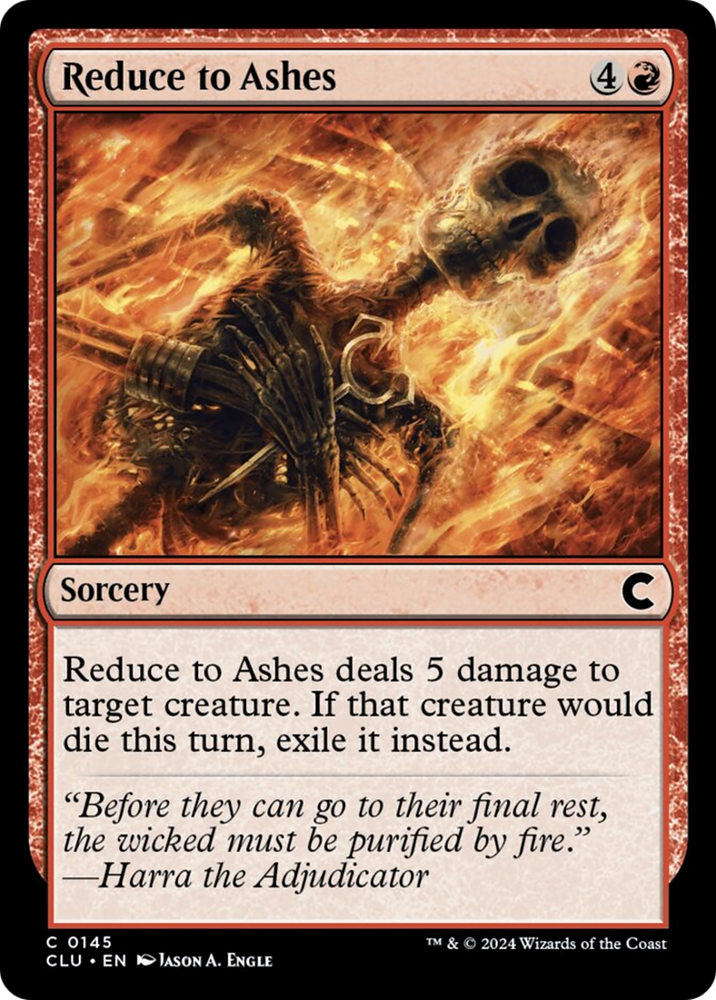 Reduce to Ashes [Ravnica: Clue Edition] Magic: The Gathering