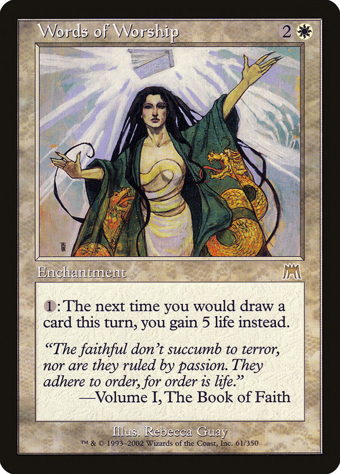 Words of Worship [Onslaught] Magic: The Gathering
