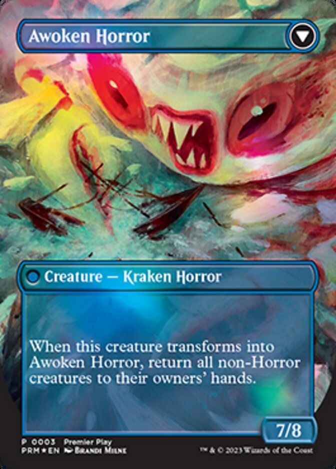 Thing in the Ice // Awoken Horror (Borderless Alternate Art) [Regional Championship Qualifiers 2023] Magic: The Gathering