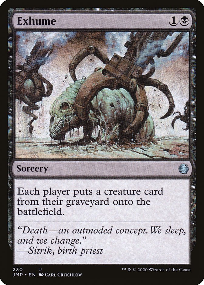 Exhume [Jumpstart] Magic: The Gathering