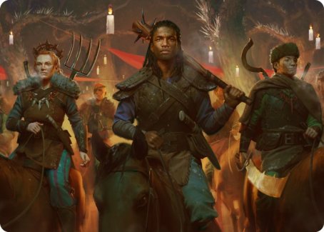 Candlelit Cavalry Art Card [Innistrad: Midnight Hunt Art Series] Magic: The Gathering
