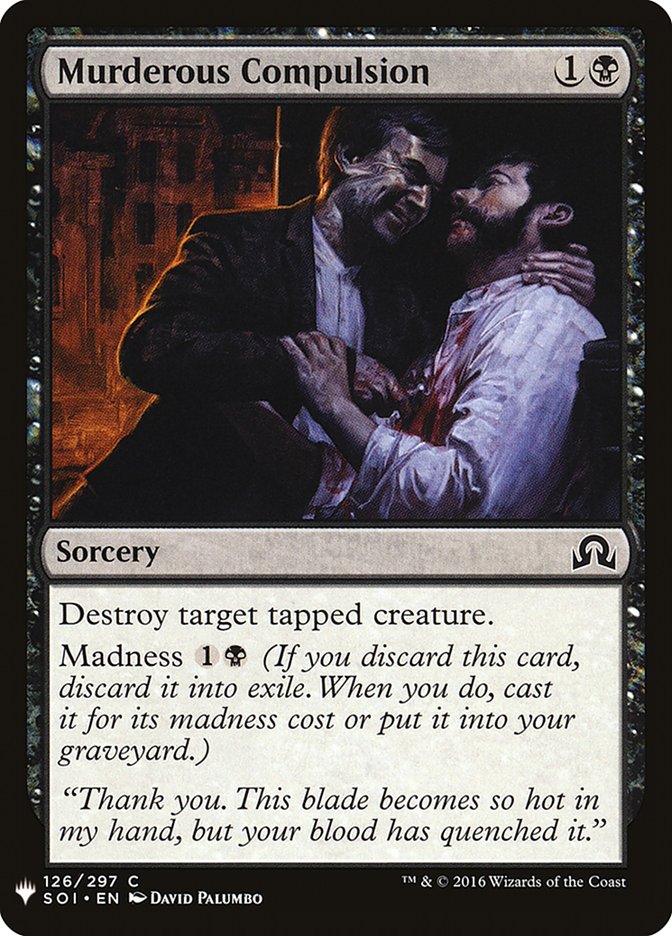 Murderous Compulsion [Mystery Booster] Magic: The Gathering