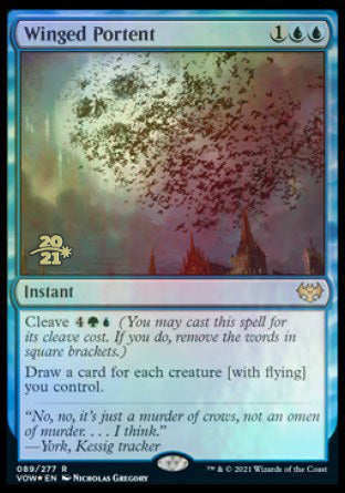 Winged Portent [Innistrad: Crimson Vow Prerelease Promos] Magic: The Gathering