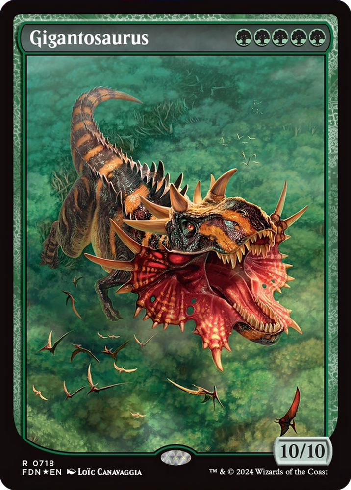 Gigantosaurus (Full Art) [Foundations] Magic: The Gathering