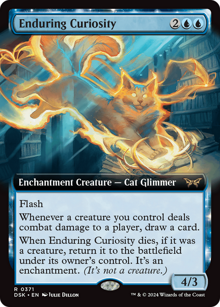 Enduring Curiosity (Extended Art) [Duskmourn: House of Horror] Magic: The Gathering