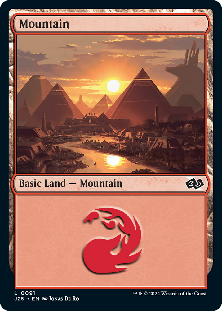 Mountain (91) [Foundations Jumpstart] Magic: The Gathering