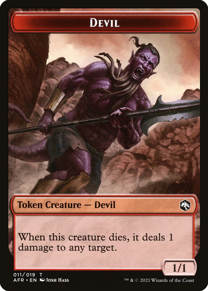 Devil Token [Dungeons & Dragons: Adventures in the Forgotten Realms Tokens] Magic: The Gathering