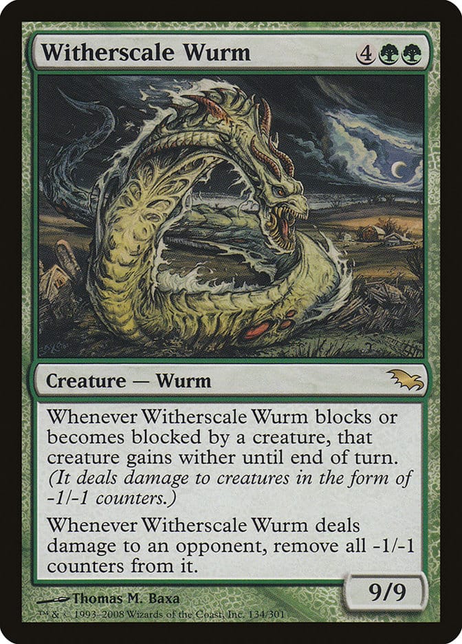Witherscale Wurm [Shadowmoor] Magic: The Gathering