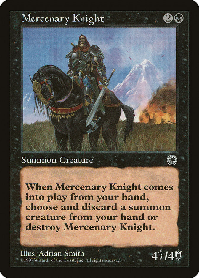Mercenary Knight [Portal] Magic: The Gathering