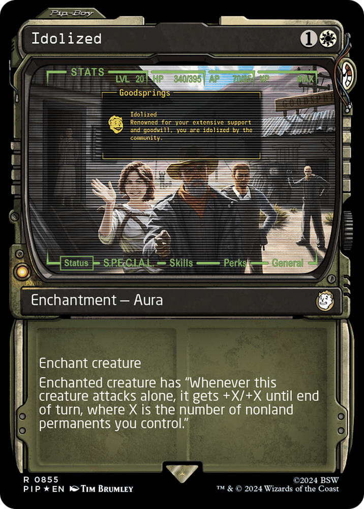 Idolized (Showcase) (Surge Foil) [Fallout] Magic: The Gathering