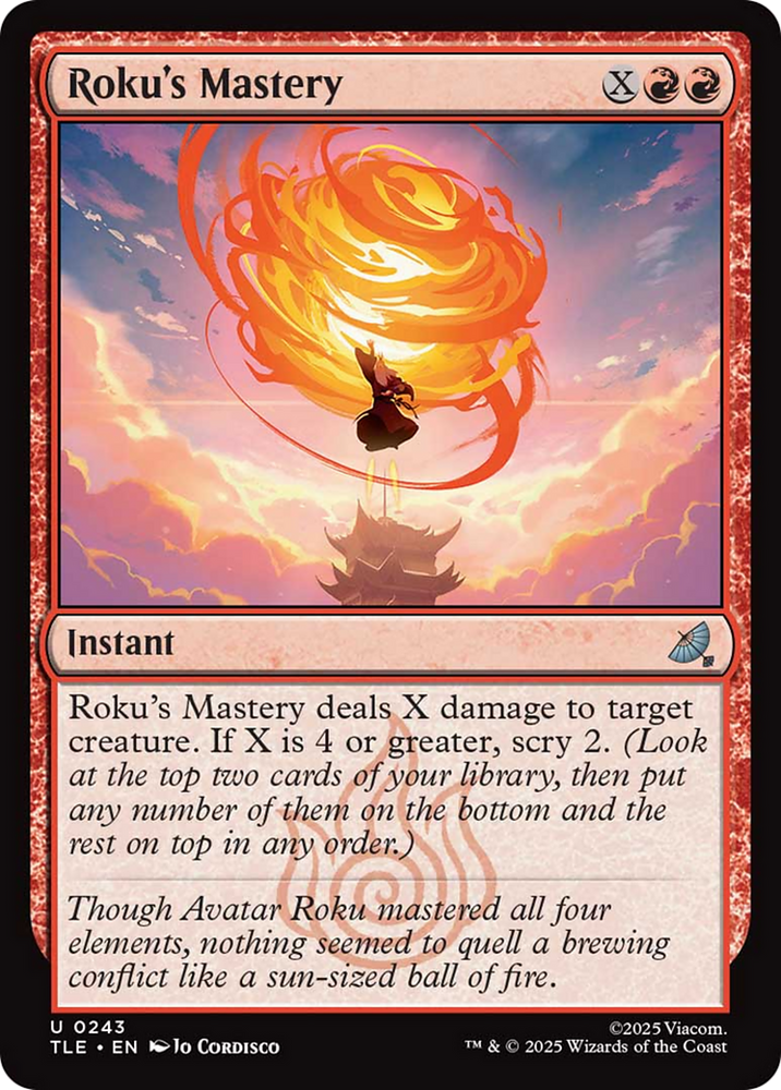 Roku's Mastery [Avatar: The Last Airbender: Eternal-Legal] Magic: The Gathering