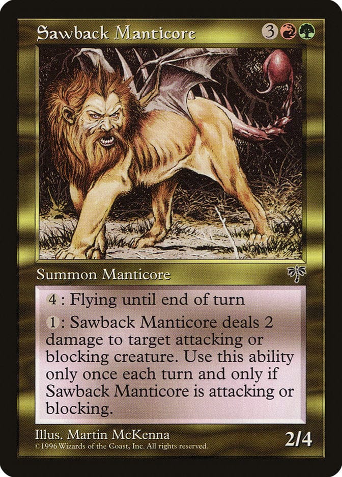 Sawback Manticore [Mirage] Magic: The Gathering