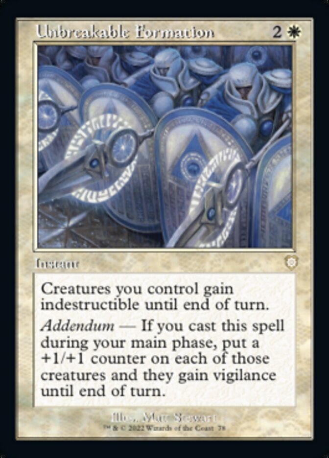 Unbreakable Formation (Retro) [The Brothers' War Commander] Magic: The Gathering