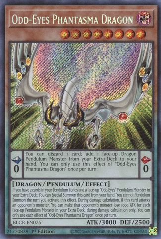 Odd-Eyes Phantasma Dragon [BLCR-EN075] Secret Rare - Yugioh Cards For Your TCG Needs!