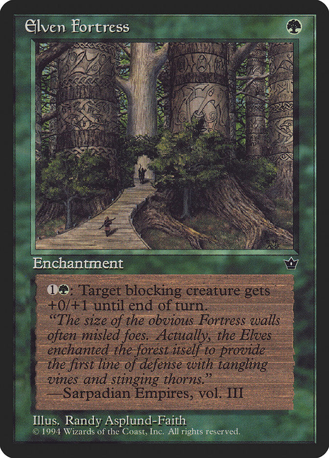 Elven Fortress (Randy Asplund-Faith) [Fallen Empires] Magic: The Gathering