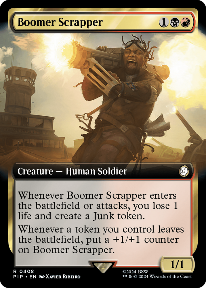 Boomer Scrapper (Extended Art) [Fallout] Magic: The Gathering