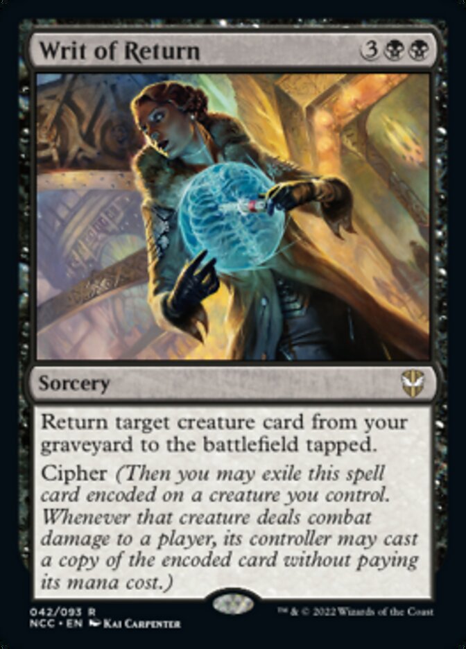 Writ of Return [Streets of New Capenna Commander] Magic: The Gathering