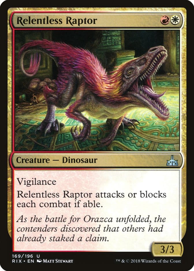 Relentless Raptor [Rivals of Ixalan] Magic: The Gathering