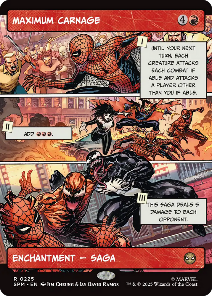 Maximum Carnage (Borderless) [Marvel's Spider-Man] Magic: The Gathering