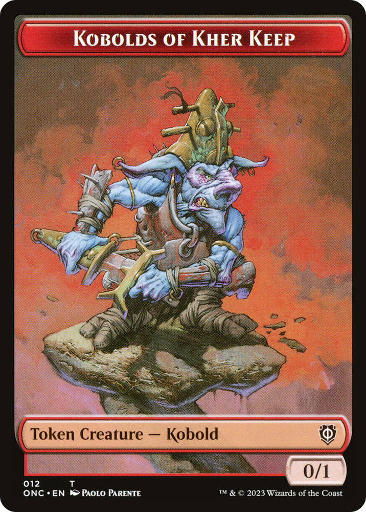 Kobolds of Kher Keep // Dragon Double-Sided Token [Phyrexia: All Will Be One Commander Tokens] Magic: The Gathering