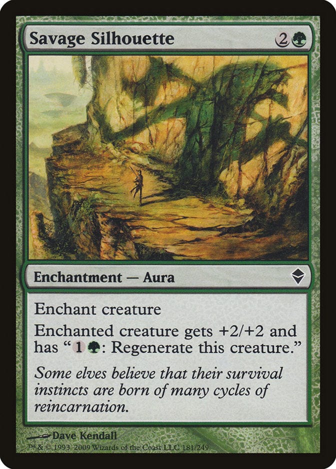 Savage Silhouette [Zendikar] Magic: The Gathering
