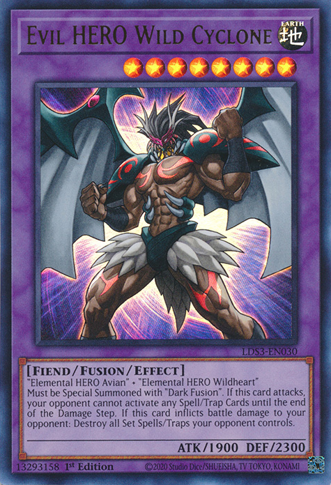 Evil HERO Wild Cyclone [LDS3-EN030] Ultra Rare - Yugioh Cards For Your TCG Needs!