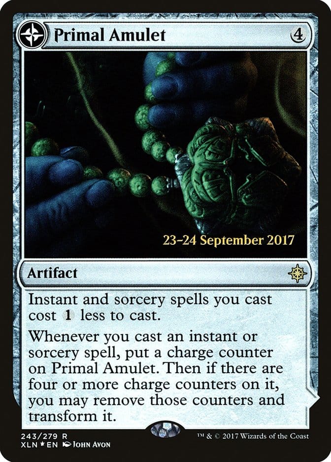 Primal Amulet // Primal Wellspring [Ixalan Prerelease Promos] Magic: The Gathering