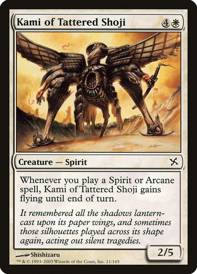 Kami of Tattered Shoji [Betrayers of Kamigawa] Magic: The Gathering