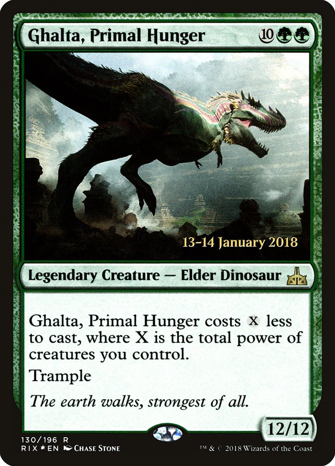 Ghalta, Primal Hunger [Rivals of Ixalan Prerelease Promos] Magic: The Gathering