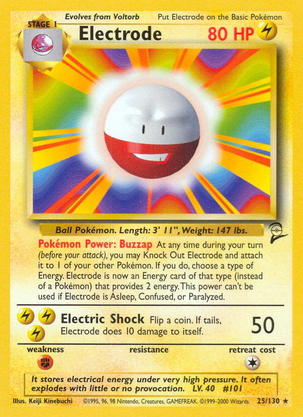 Electrode (25/130) [Base Set 2] Pokémon