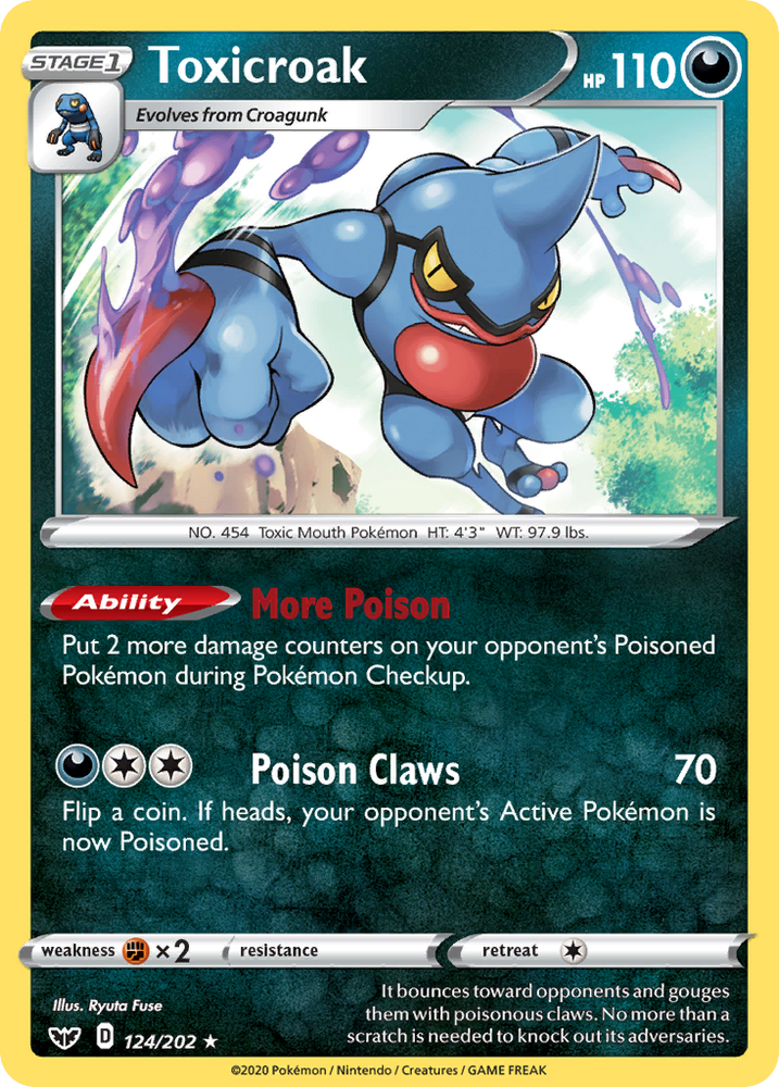 Toxicroak (124/202) [Sword & Shield: Base Set] Pokémon
