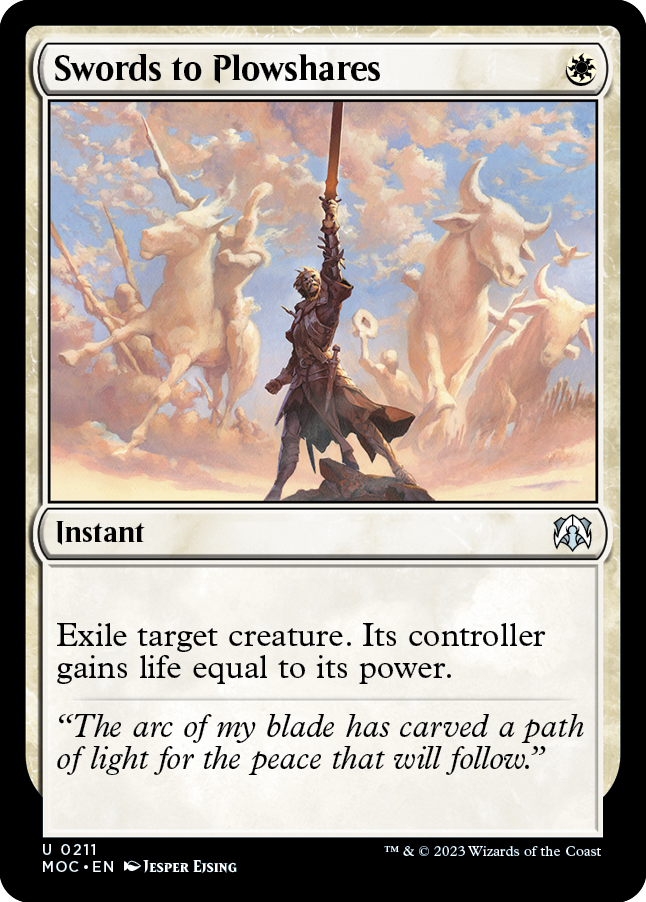 Swords to Plowshares [March of the Machine Commander] Magic: The Gathering