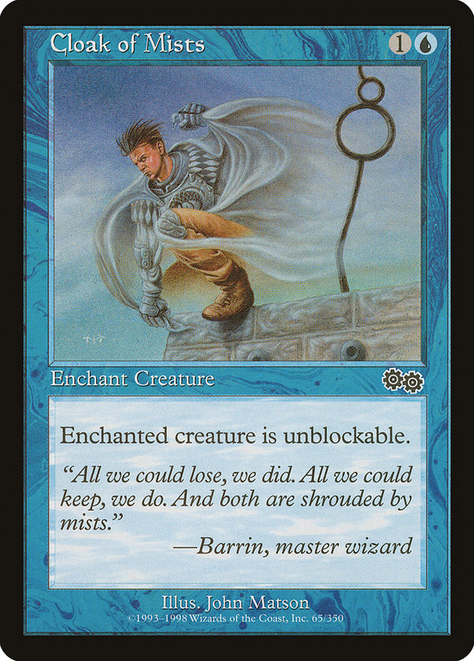 Cloak of Mists [Urza's Saga] Magic: The Gathering