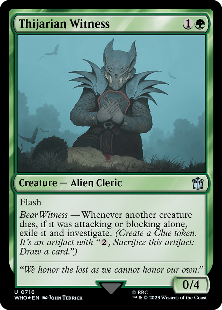 Thijarian Witness (Surge Foil) [Doctor Who] Magic: The Gathering