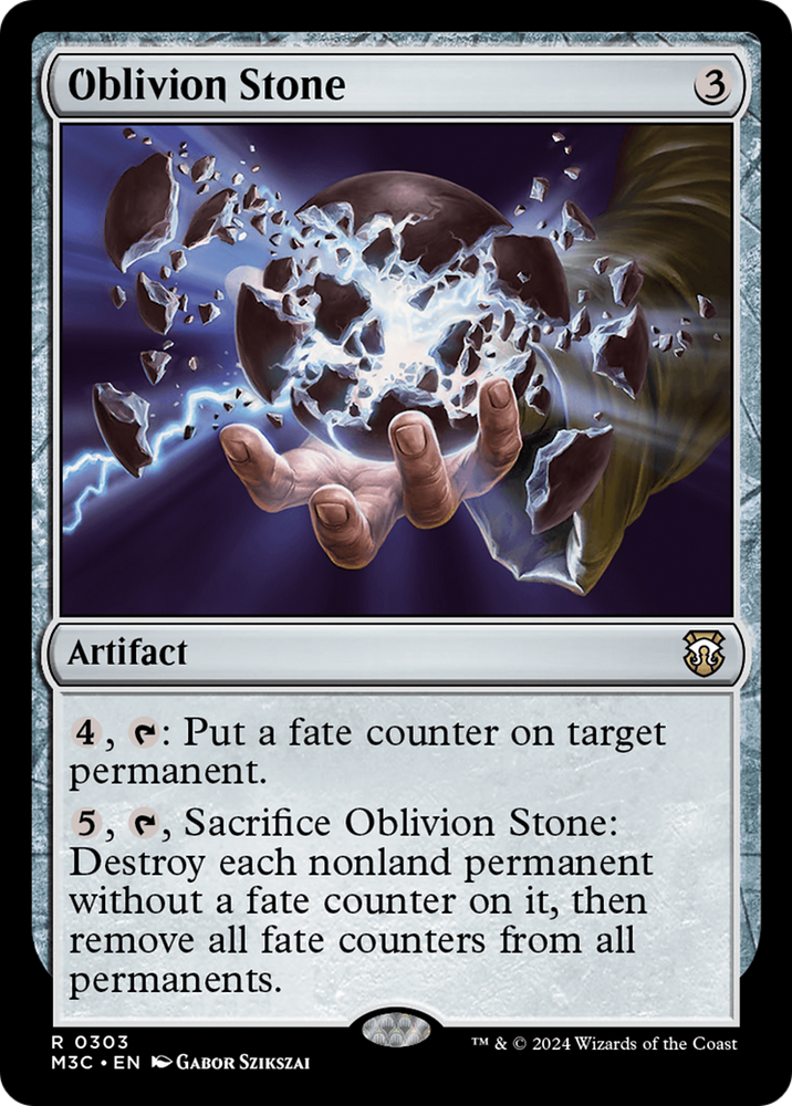 Oblivion Stone (Ripple Foil) [Modern Horizons 3 Commander] Magic: The Gathering