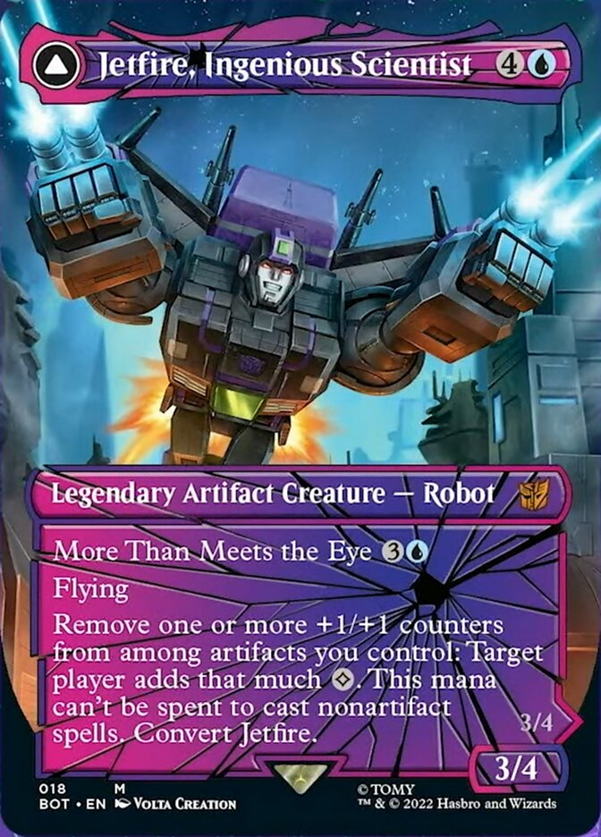 Jetfire, Ingenious Scientist // Jetfire, Air Guardian (Shattered Glass) [Transformers] Magic: The Gathering